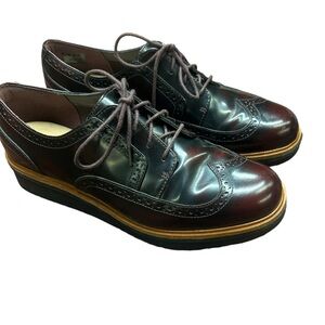 Clark Paten Leather Lace Up Loafer Size US 10